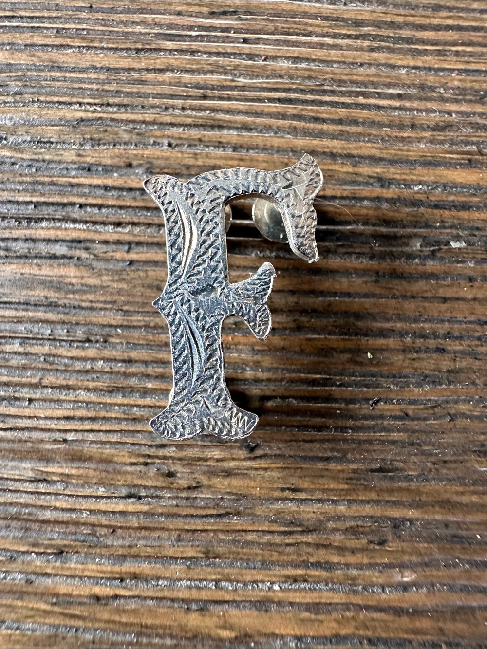 Mexico Silver Letter F Western Concho
